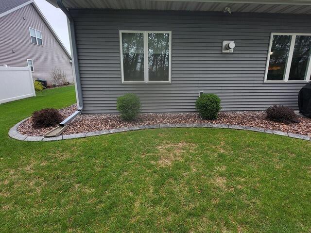 Basement Egress Window Installed for Finished Bedroom in Wrightstown, WI - Before Photo