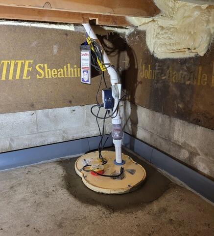 Crawl Space Waterproofing System Installed to Control Water Intrusion in Appleton, WI - After Photo