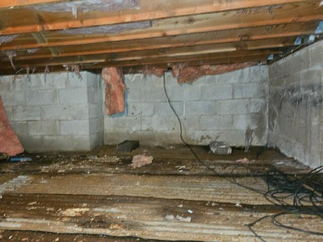 Crawl Space Encapsulation Helps Control Moisture Beneath Home in Appleton, WI - Before Photo