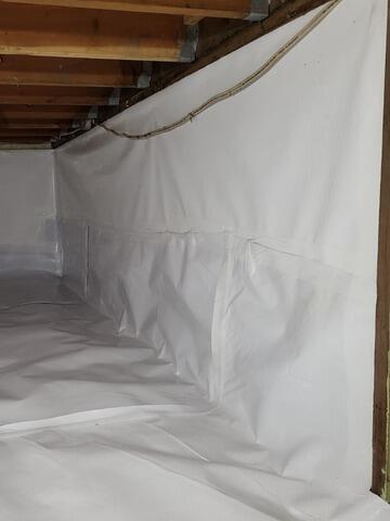 Crawl Space Foundation Wall Stabilized and Encapsulated in Appleton, WI - Before Photo
