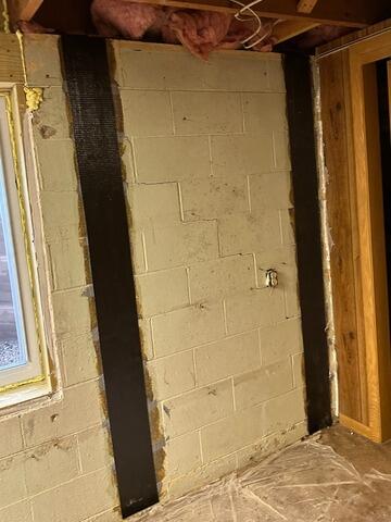 Basement Foundation Wall Reinforced After Egress Window Installation in Appleton, WI - After Photo