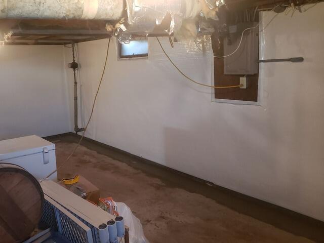 Basement Waterproofing with Vaper Barrier, Drainage and Sump Pump Upgrade in Bear Creek, WI - After Photo