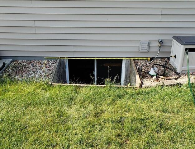 Egress Window Replacement Improves Basement Safety and Natural Light in Black Creek, WI - Before Photo
