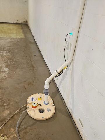 Basement Waterproofing with Interior Drainage and SuperSump Installation in Black Creek, WI - After Photo