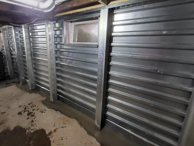 Failing Basement Foundation Wall Stabilized With EverBrace in Little Chute, WI - After Photo