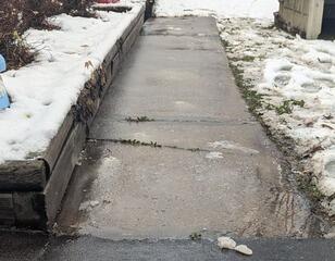 Cracked Concrete Pathway Repaired In Little Suamico, WI