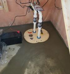 Basement Waterproofing System Installed In Townsend, WI