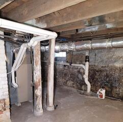 Fieldstone Foundation Stabilization, Water Control & Air Quality Repair in North Fond du Lac, WI