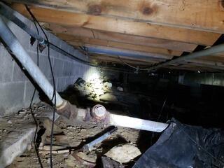 Crawl Space Moisture Controlled In Pittsville, WI