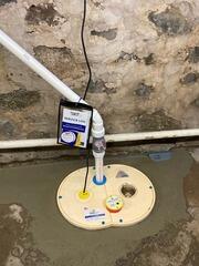 Wet Basement Waterproofing for a Farmhouse in Athens, WI