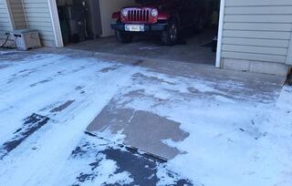 Cracked and Sinking Concrete Apron Lifted and Leveled in Marinette, WI