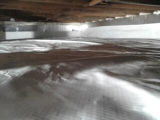 Wet Damp Crawl Space Encapsulated in Stephenson, MI