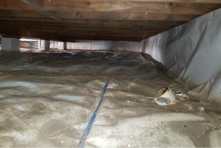 Wet Damp Crawl Space Encapsulated in Stephenson, MI