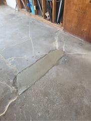 Cracked, Sunken Garage Floor Lifted and Leveled in Plainfield, WI