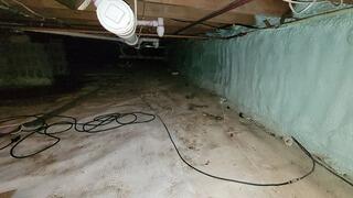 Wet Crawlspace Repaired & Waterproofed in Menominee, MI