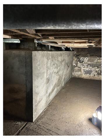 Stabilizing Rocky Basement Wall in Newport, ME - After Photo