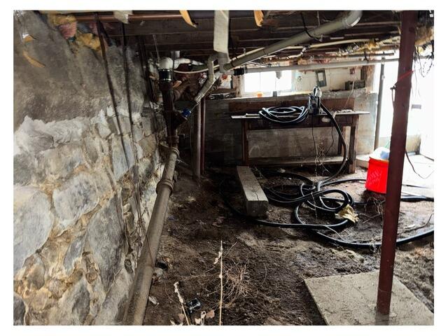 Waterproofing Leaky Basement Walls in Jay, ME - Before Photo