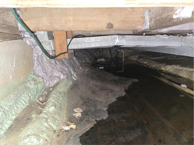 Crawl Space Flooding in Arrowsic, ME - Before Photo
