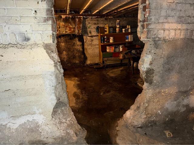 Continuous Water Coming Into Basement in Lewiston, ME - Before Photo