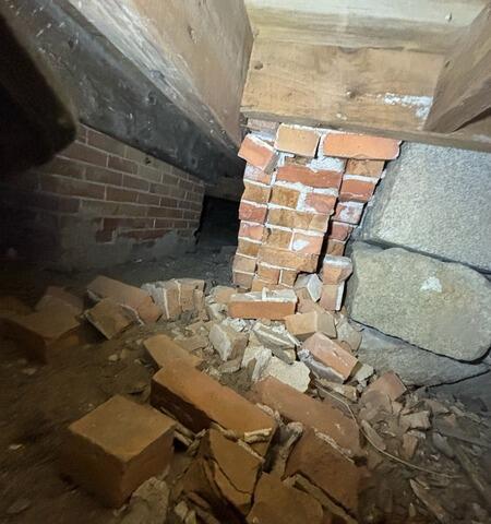 1850's Crumbling Crawl Space Needs Help in Kennebunk, ME - Before Photo