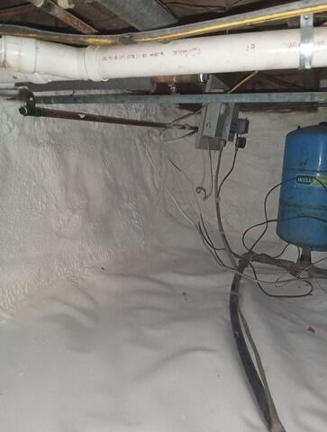 Wet Crawl Space Encapsulated in Arundel, ME - After Photo