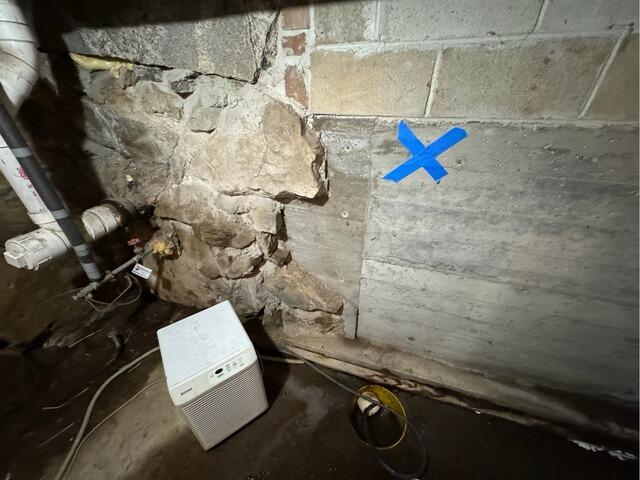 Buckfield Basement Waterproofing - Before Photo
