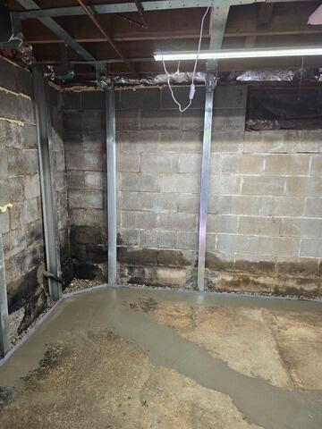 Water Intrusion Corroding Walls in Lincoln, ME Basement