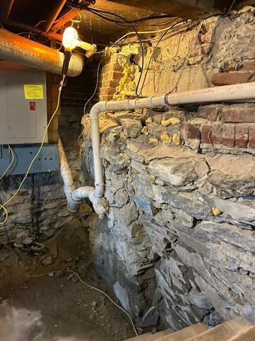 1911 Built Home Has Bowing Walls in Bangor, ME - Before Photo