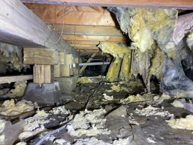 Wet Winslow Crawl Space Causing Issues in Home - Before Photo