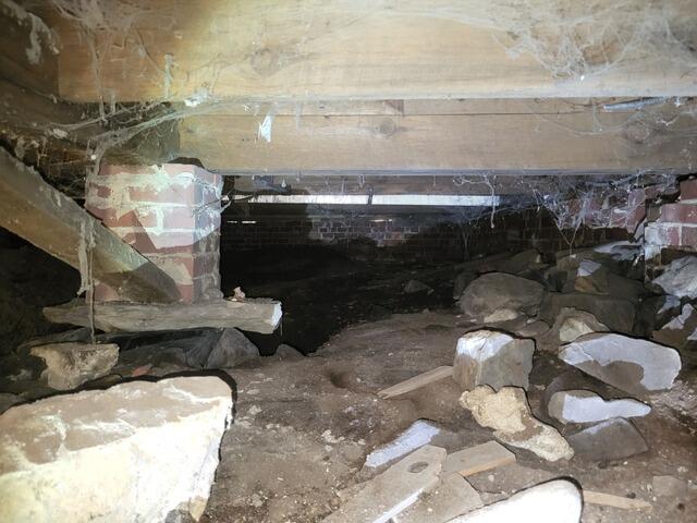 Damp Crawl Space Fixed in Kennebunkport, ME - Before Photo