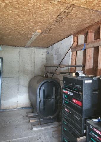 Bowing Foundation Wall Needs PowerBraces in Sangerville, ME - Before Photo