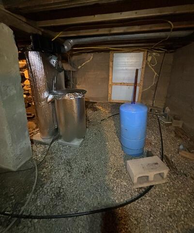 Free From Water Issues in Freedom, ME Crawl Space - Before Photo