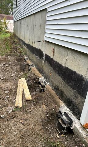 Basement Wall Slanting Away from Home in Winslow, ME