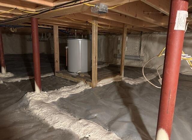 Damp Crawl Space Encapsulation in Old Orchard Beach, Maine - Before Photo