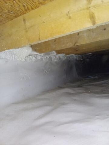 Crawl Space Encapsulation with Vapor Barrier in York, Maine - After Photo