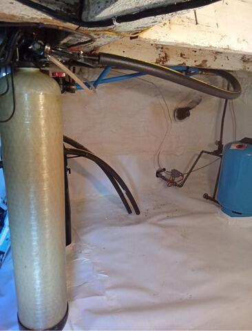 Crawl Space with Moisture Issues Gets Vapor Barrier in Orrs Island, Maine - After Photo