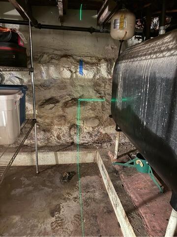 Waterproofing Leaking Basement in Lewiston, Maine - Before Photo