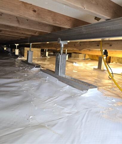 Damp Crawl Space with Sagging Floors in Mariaville, Maine - After Photo