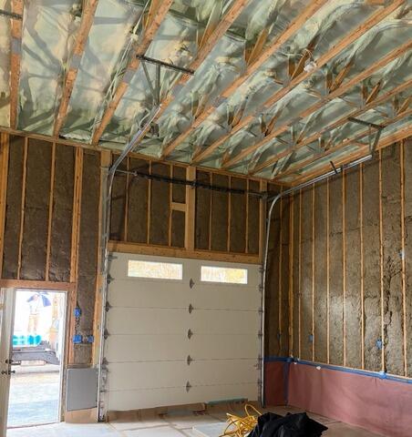 Insulating a New Garage Build in Bath, Maine - After Photo
