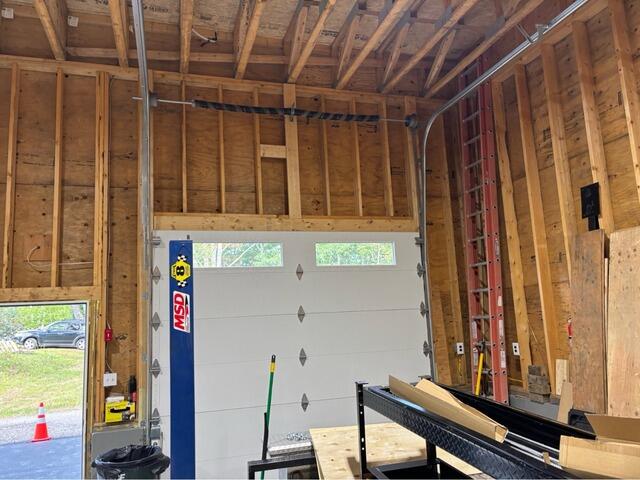 Insulating a New Garage Build in Bath, Maine - Before Photo