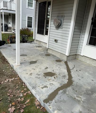 Leveling Concrete Patio in Old Orchard Beach, Maine