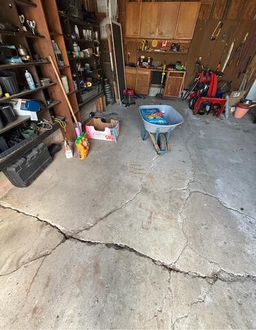 New Slab Floor for Garage in Hampden, Maine - Before Photo