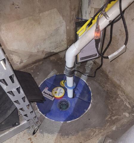 Upgrade to Sump Pump in Wolfeboro, New Hampshire - Before Photo