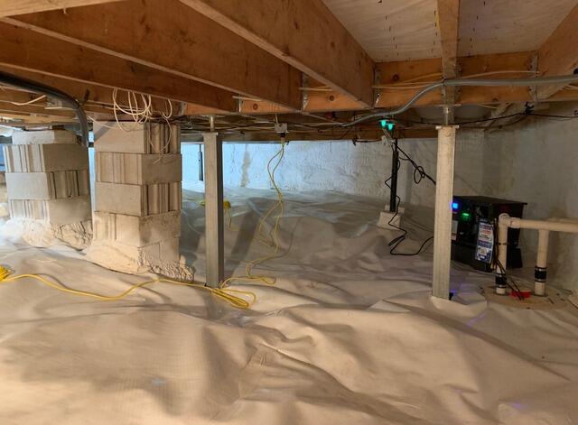 Crawl Space Encapsulation in Harpswell, Maine - After Photo