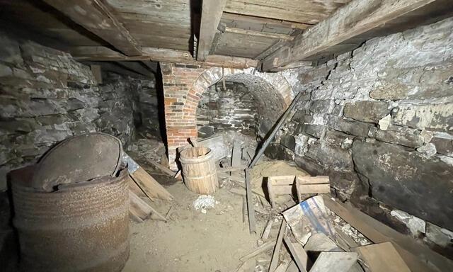 Shifting Foundation Wall Repair in Topsham, Maine - Before Photo