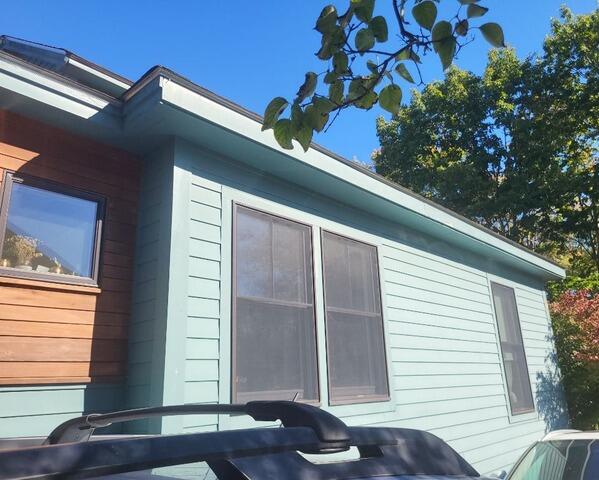 Gutter Shutter Installation in South Portland, Maine - Before Photo