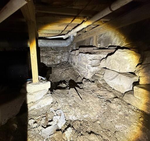 Foundation Wall Repair in Yarmouth, Maine - Before Photo