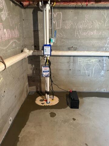 Basement Waterproofing Installation in Portland, Maine - After Photo