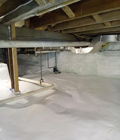 Crawl Space Encapsulation in Portland, Maine - After Photo