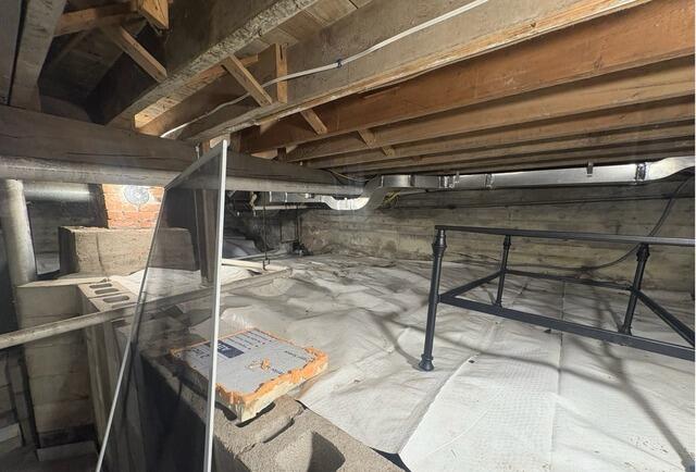 Crawl Space Encapsulation in Portland, Maine - Before Photo